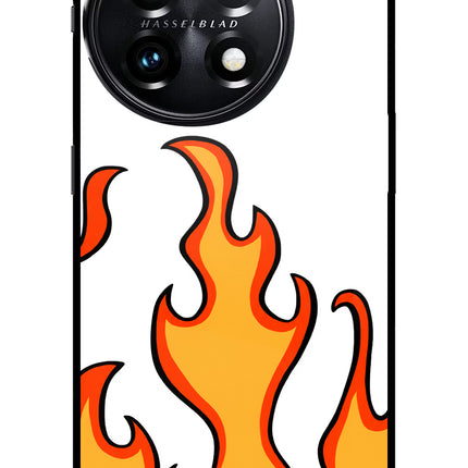 Fired Up – White OnePlus 11 5G Glass Case