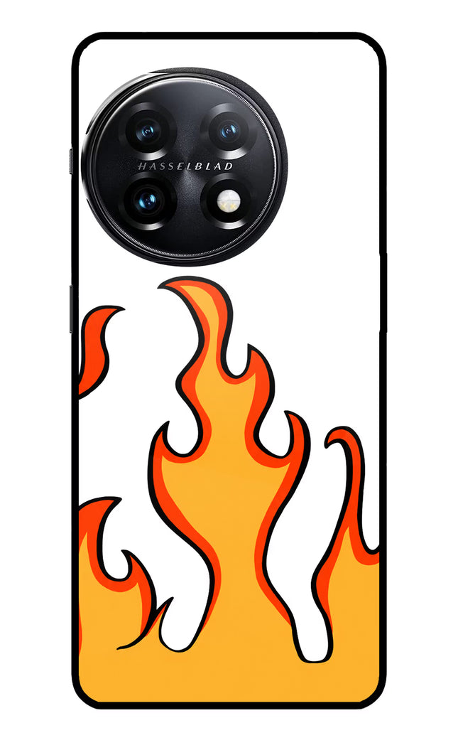 Fired Up – White OnePlus 11 5G Glass Case