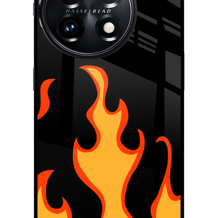 Fired Up – Black OnePlus 11 5G Glass Case