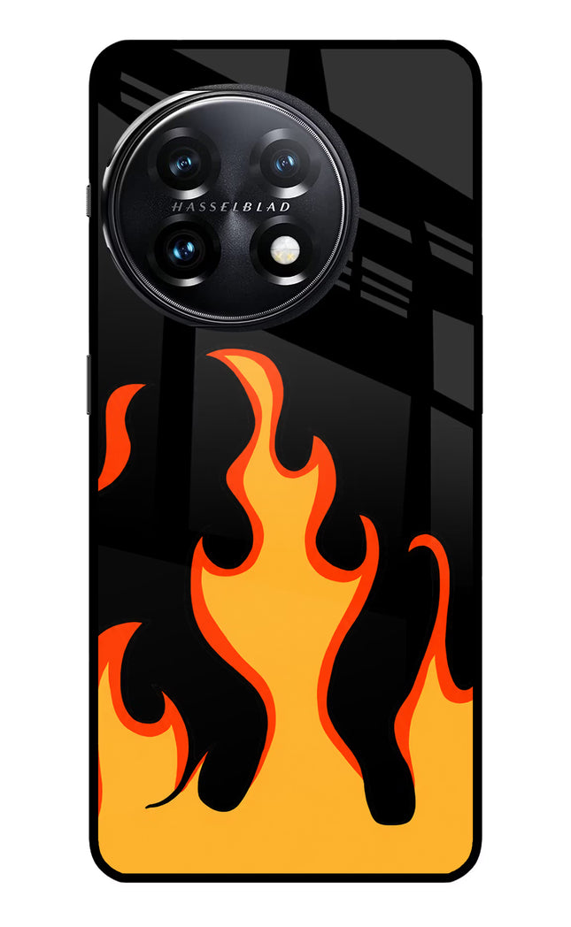 Fired Up – Black OnePlus 11 5G Glass Case