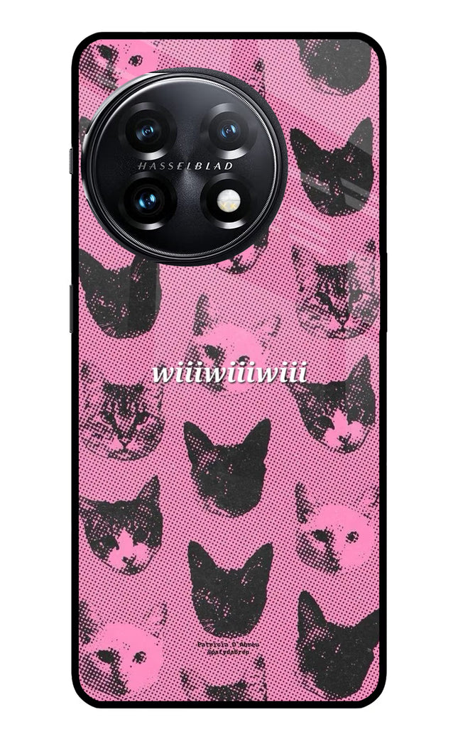 Pink Cats OnePlus 11 5G Glass Case