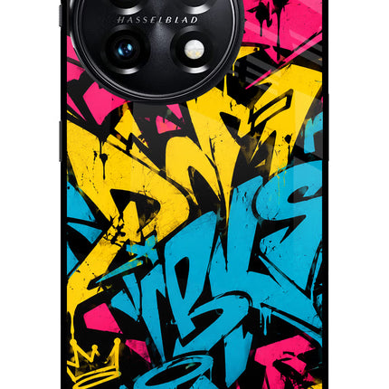 Graffiti Vibe OnePlus 11 5G Glass Case
