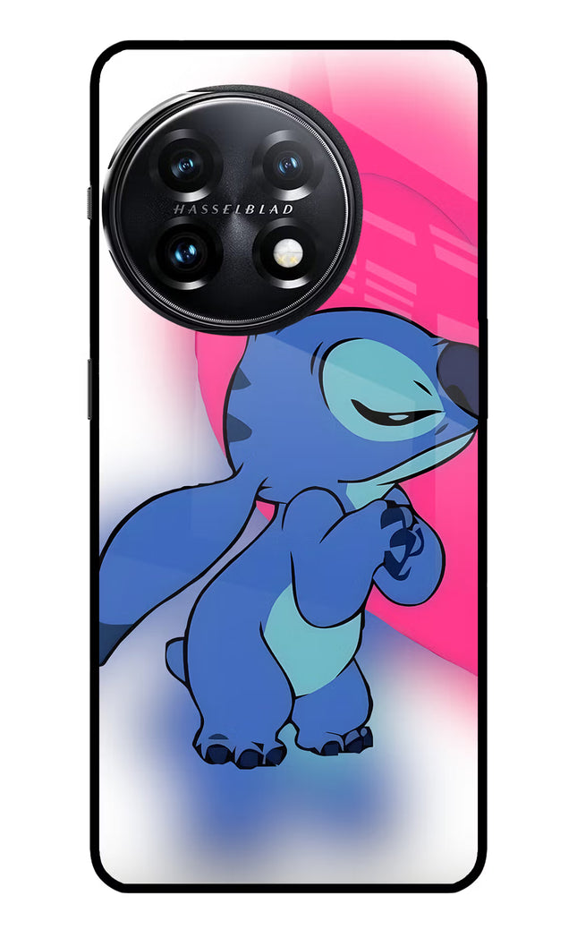 Stitch Hug OnePlus 11 5G Glass Case