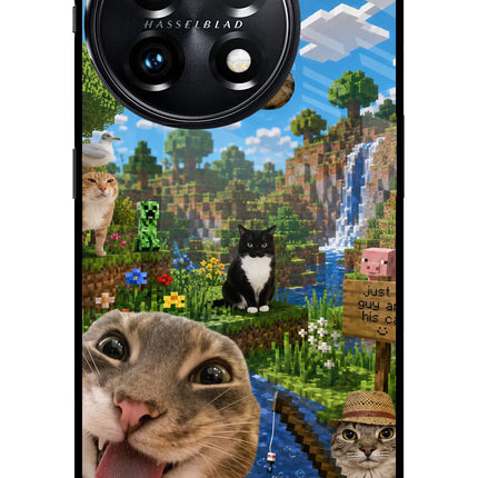 Minecraft Cat Chaos OnePlus 11 5G Glass Case
