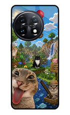Minecraft Cat Chaos OnePlus 11 5G Glass Case