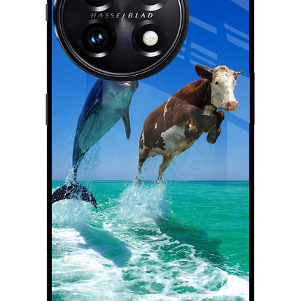 Dolphin vs Cow OnePlus 11 5G Glass Case