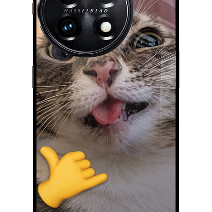 Silly Cat Call OnePlus 11 5G Glass Case