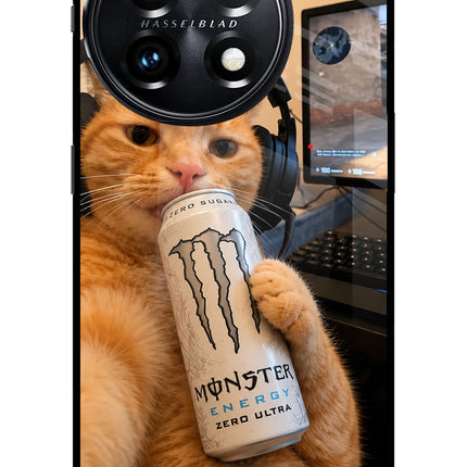 Gamer Cat Energy OnePlus 11 5G Glass Case