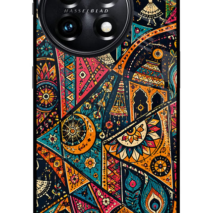 Folk Print OnePlus 11 5G Glass Case