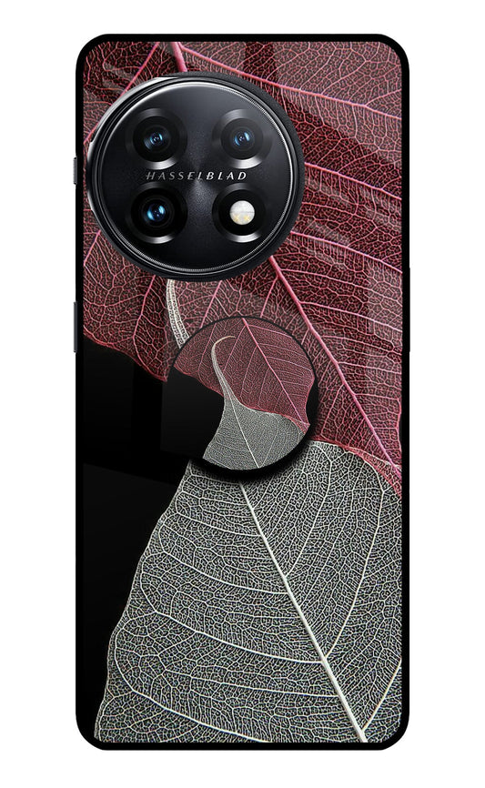 Leaf Pattern OnePlus 11 5G Glass Case