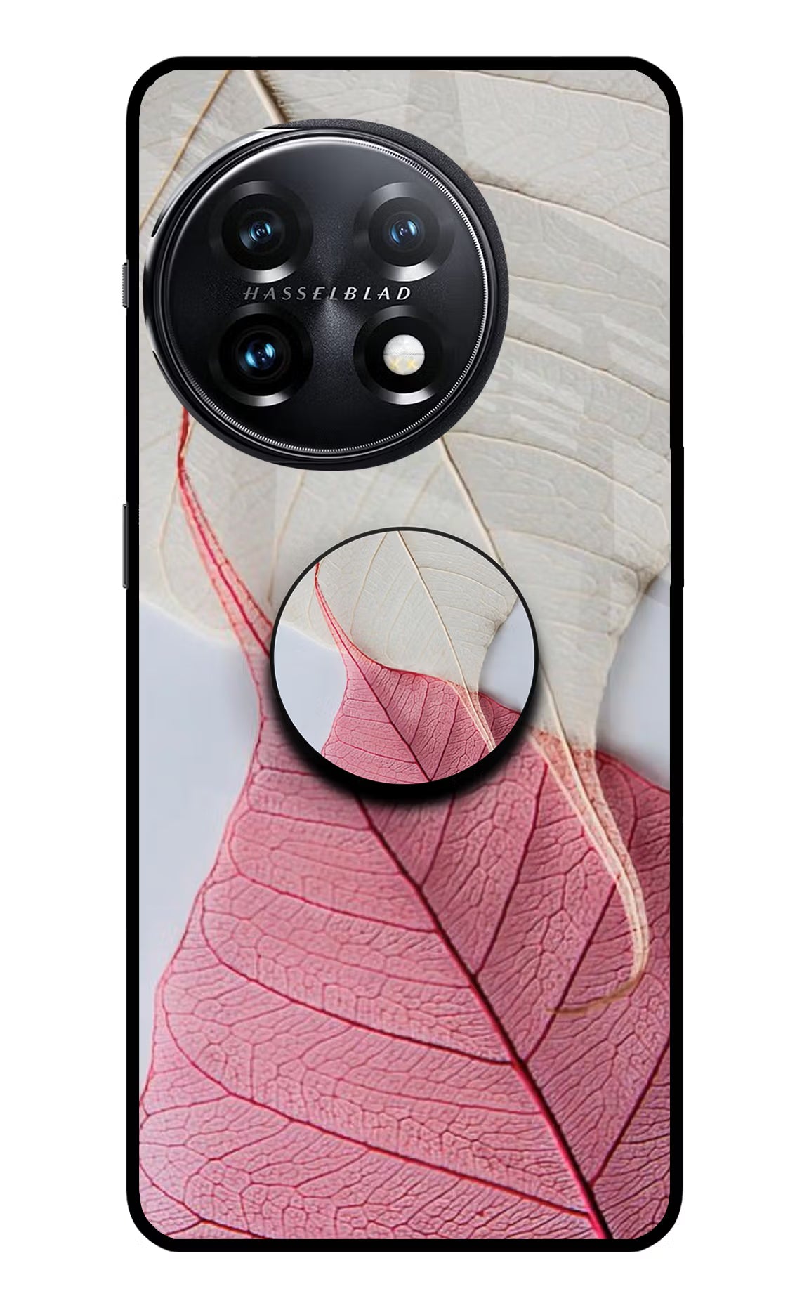 White Pink Leaf OnePlus 11 5G Pop Case by Casekaro
