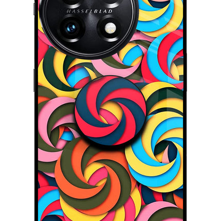 Spiral Pattern OnePlus 11 5G Glass Case