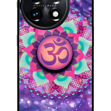 Om Purple OnePlus 11 5G Glass Case