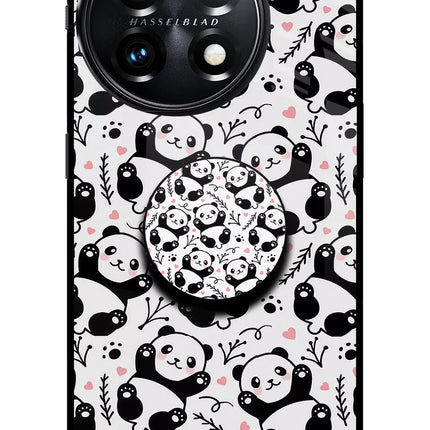 Cute Panda OnePlus 11 5G Glass Case