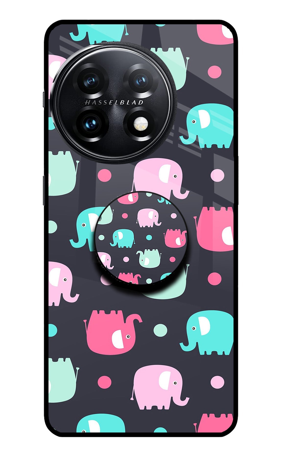 Baby Elephants OnePlus 11 5G Glass Case