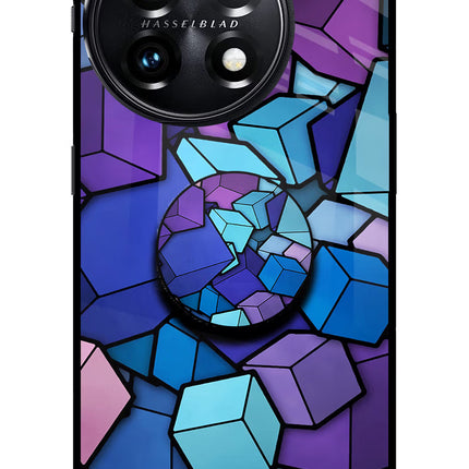 Cubic Abstract OnePlus 11 5G Glass Case