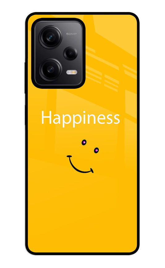 Happiness With Smiley Redmi Note 12 5G Glass Case