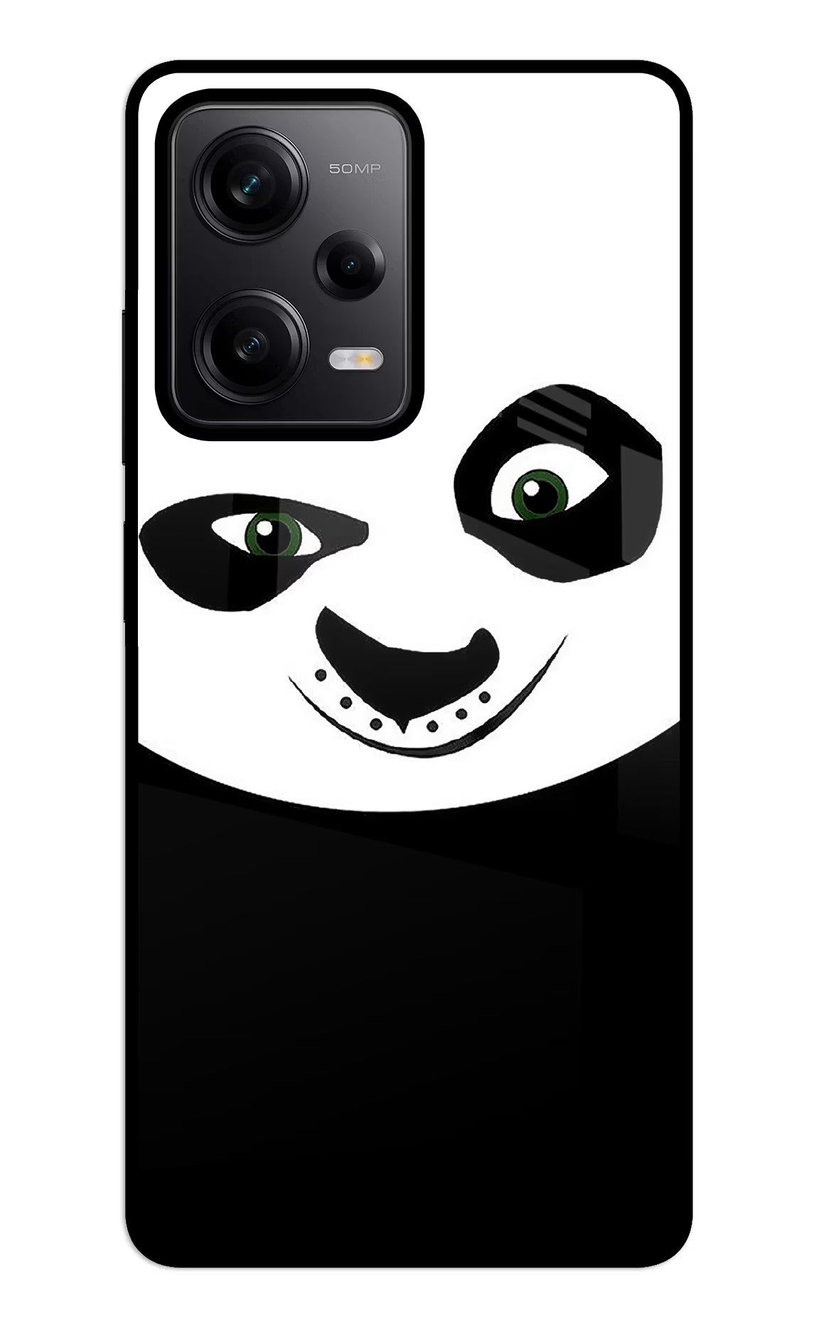 Panda Redmi Note 12 5G Glass Case Back Cover by Casekaro