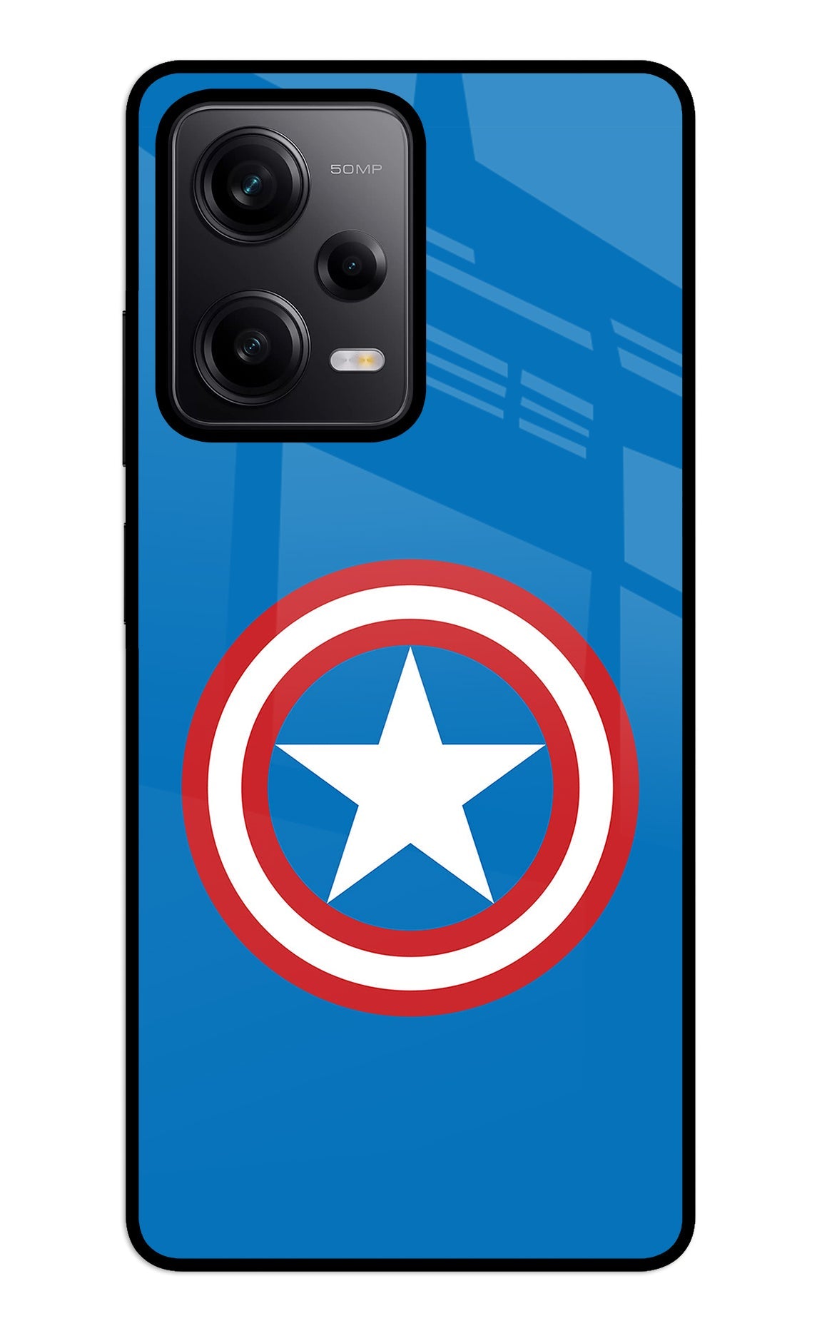 Captain America Logo Redmi Note 12 5G Back Cover