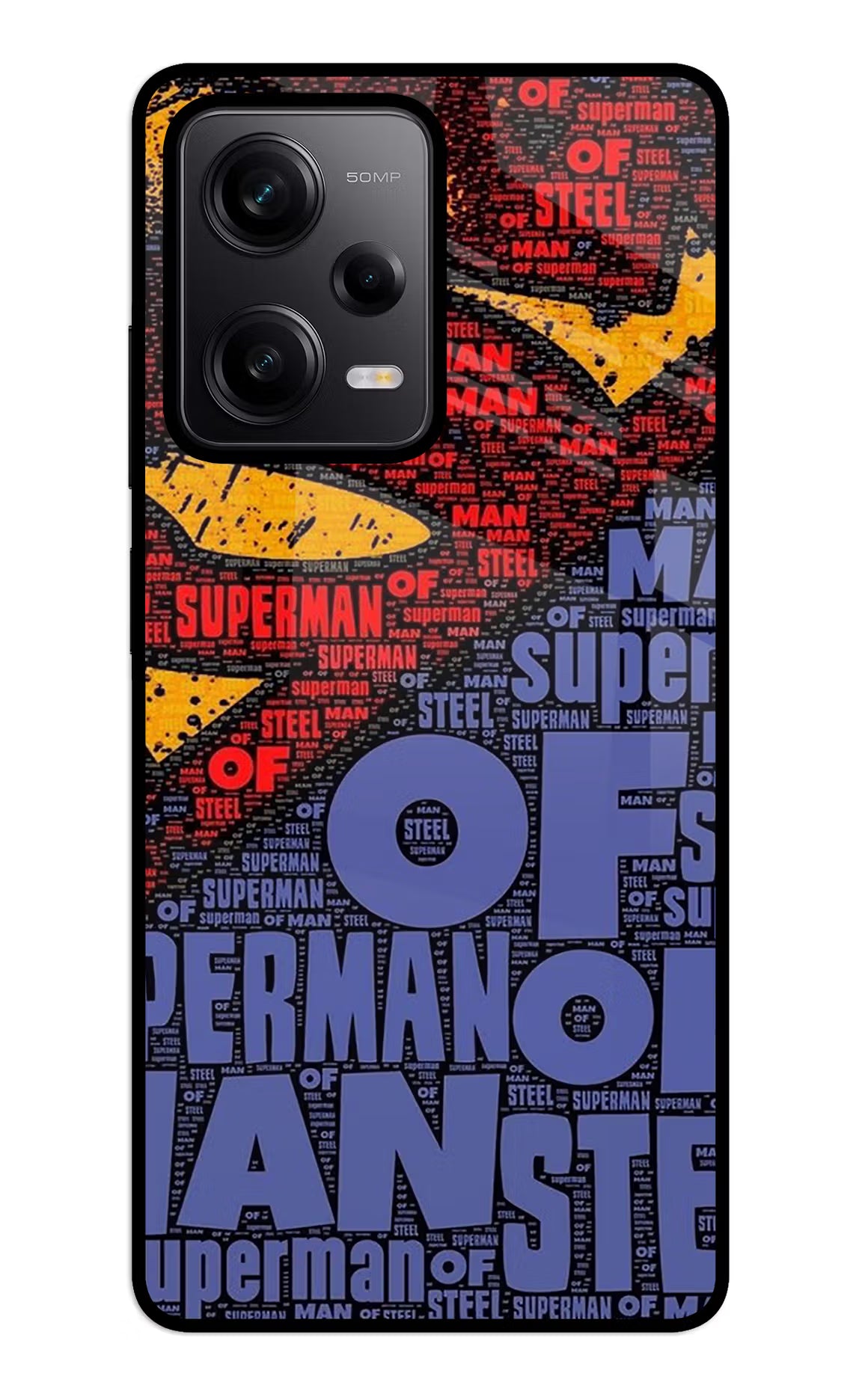 Superman Redmi Note 12 5G Glass Case Back Cover by Casekaro