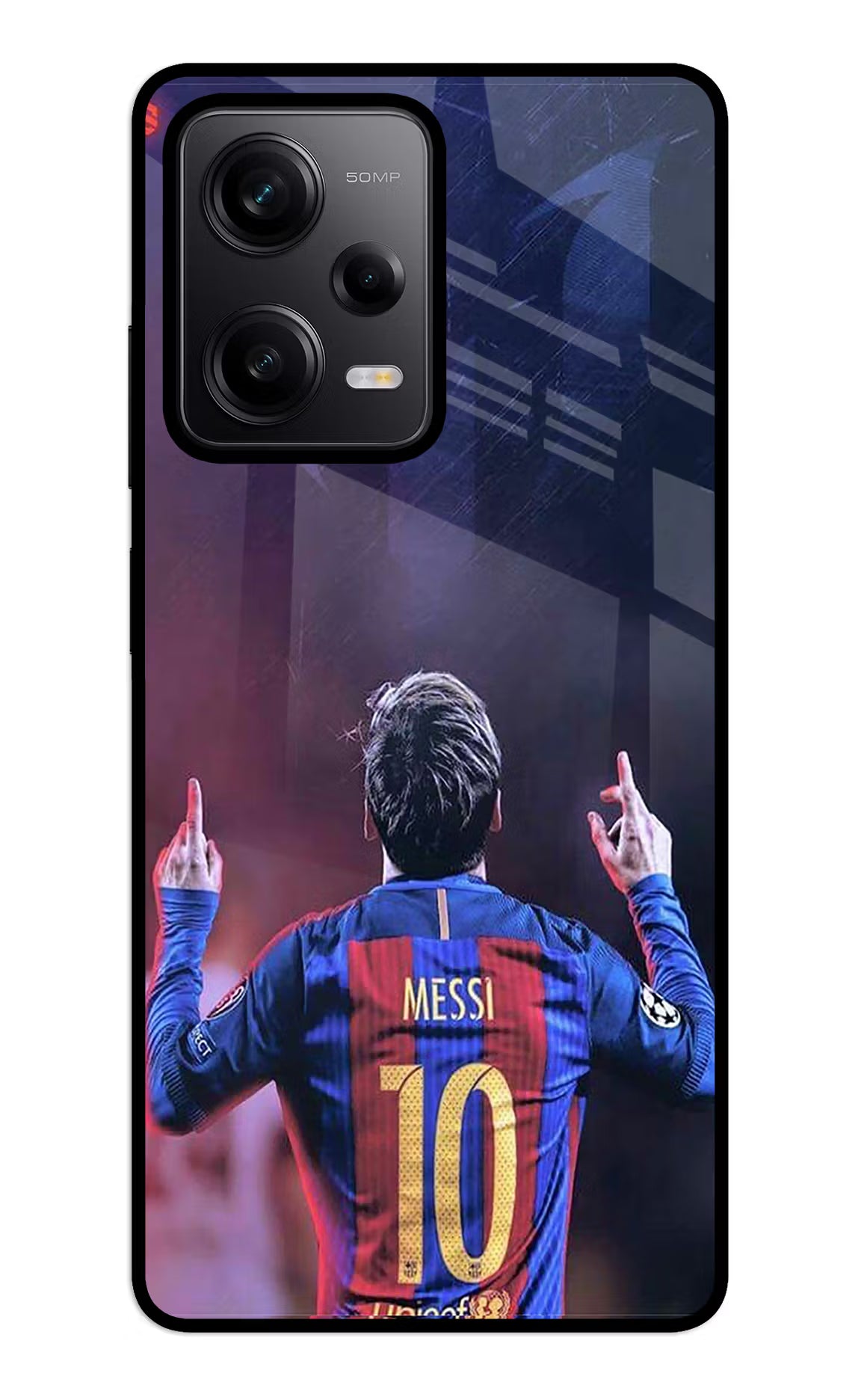 Messi Redmi Note 12 5G Glass Case Back Cover by Casekaro