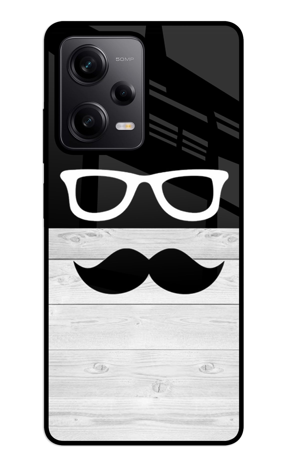 Mustache Redmi Note 12 5G Glass Case