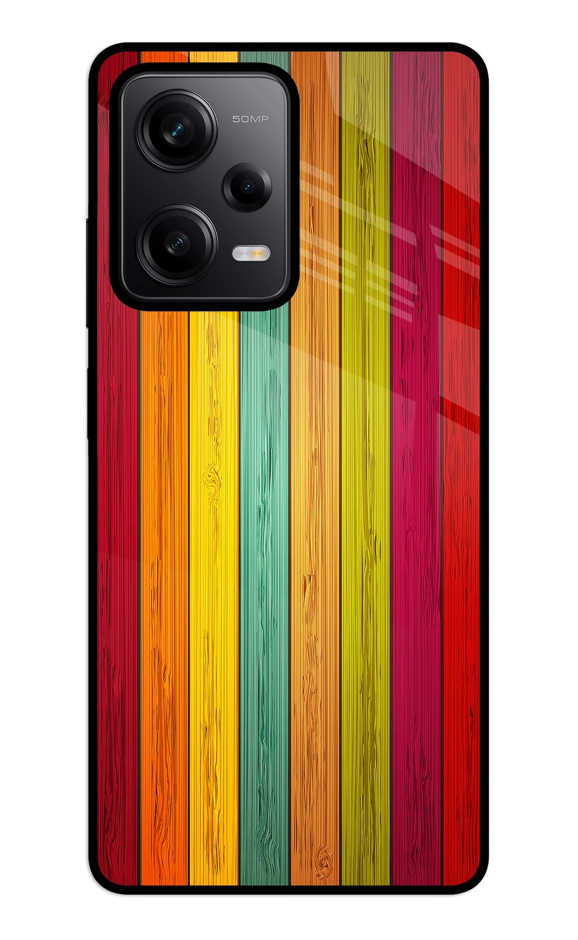 Multicolor Wooden Redmi Note 12 5G Back Cover