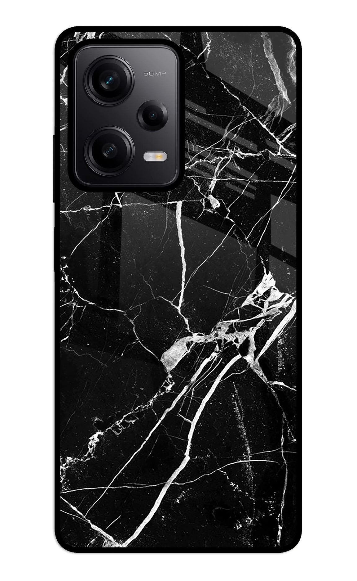 Black Marble Pattern Redmi Note 12 5G Back Cover
