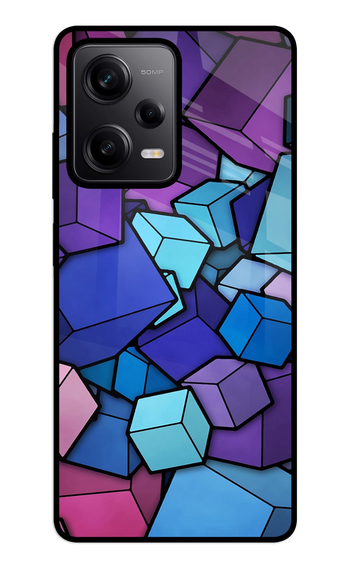 Cubic Abstract Redmi Note 12 5G Back Cover