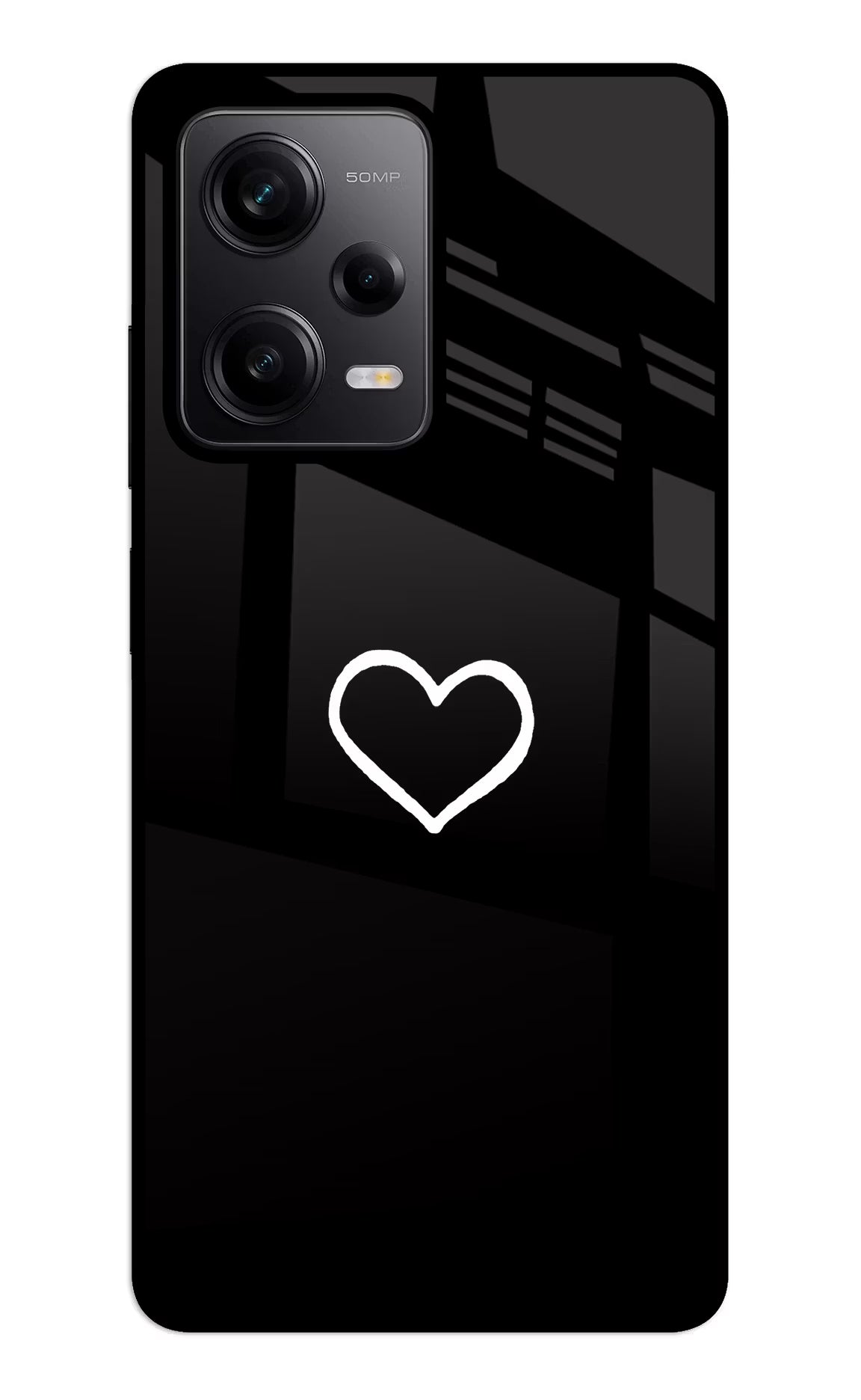 Heart Redmi Note 12 5G Glass Case
