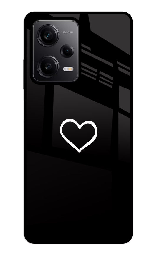 Heart Redmi Note 12 5G Glass Case