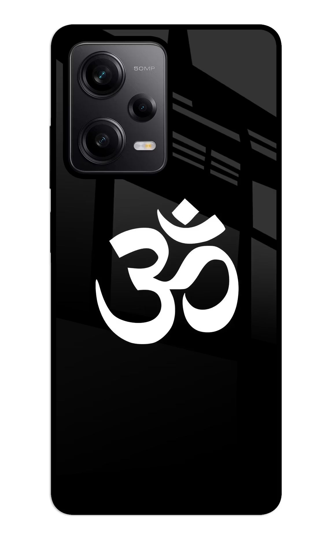 Om Redmi Note 12 5G Glass Case Back Cover by Casekaro