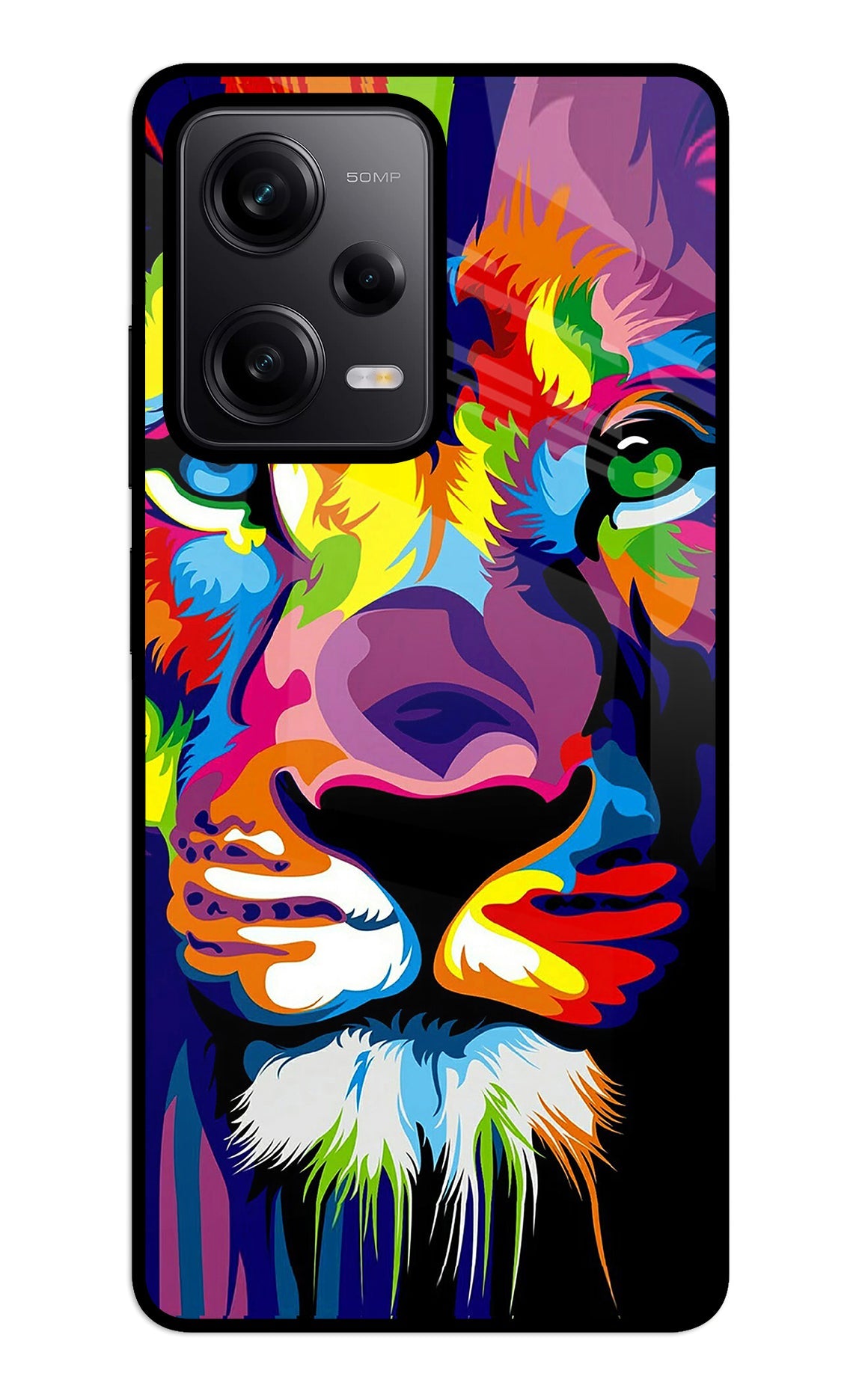 Lion Redmi Note 12 5G Glass Case