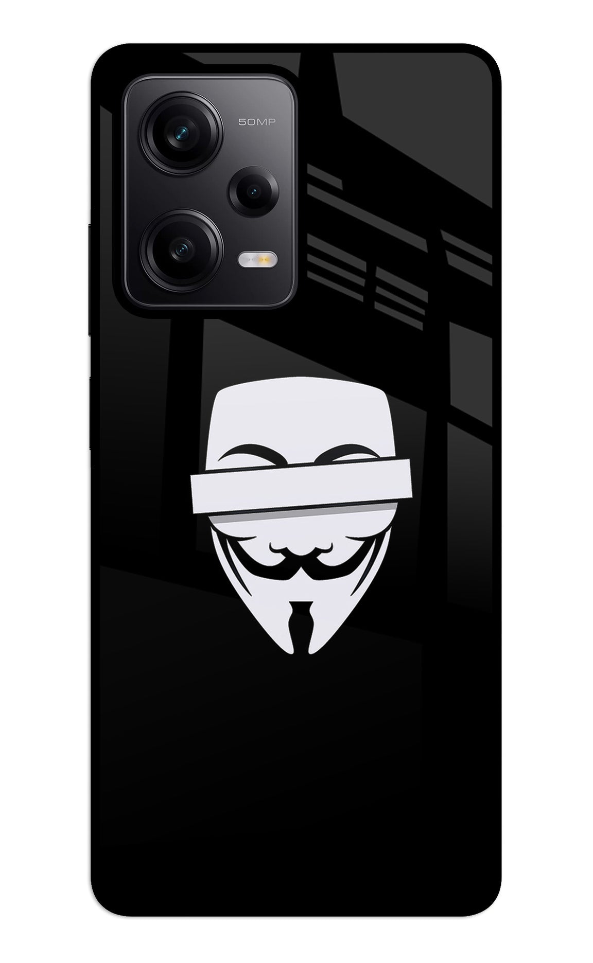Anonymous Face Redmi Note 12 5G Glass Case