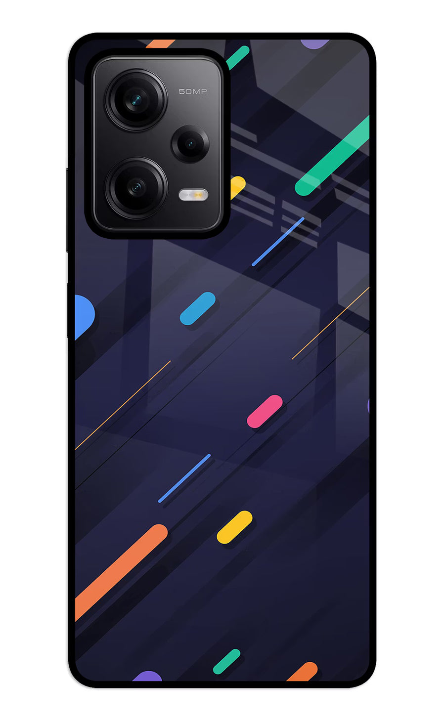 Abstract Design Redmi Note 12 5G Back Cover, Metal case