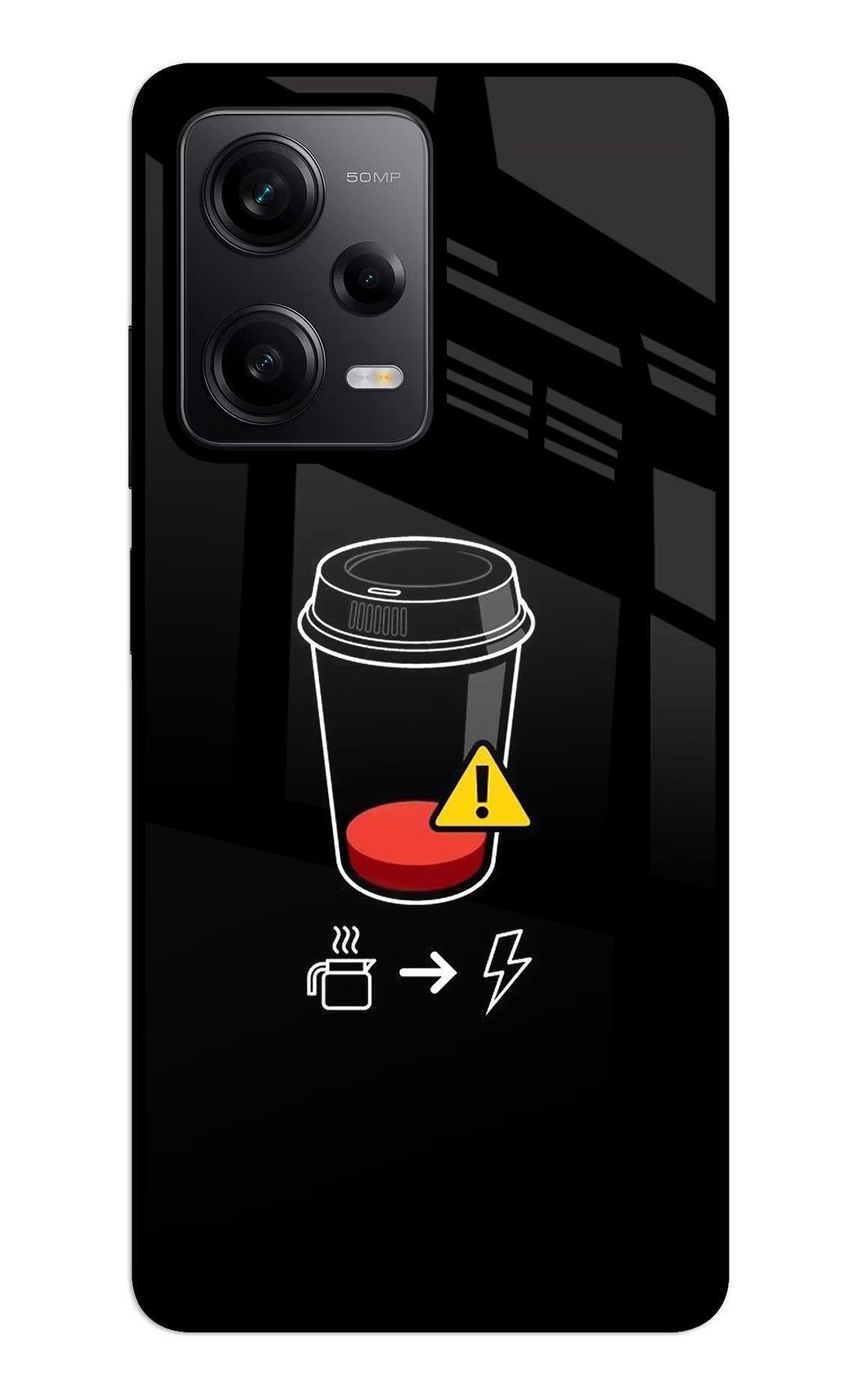 Coffee Redmi Note 12 5G Glass Case Back Cover by Casekaro