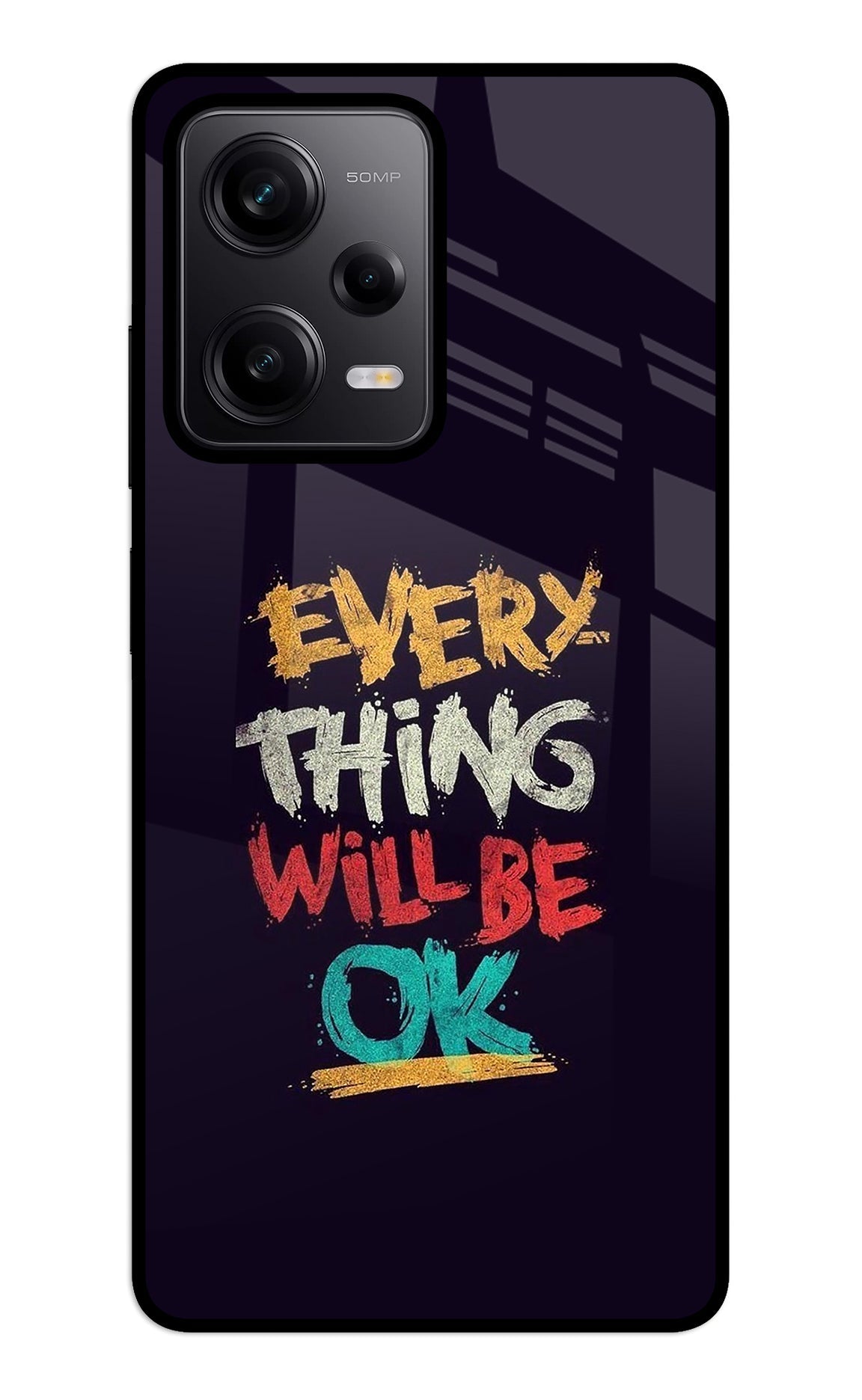 Everything Will Be Ok Redmi Note 12 5G Glass Case