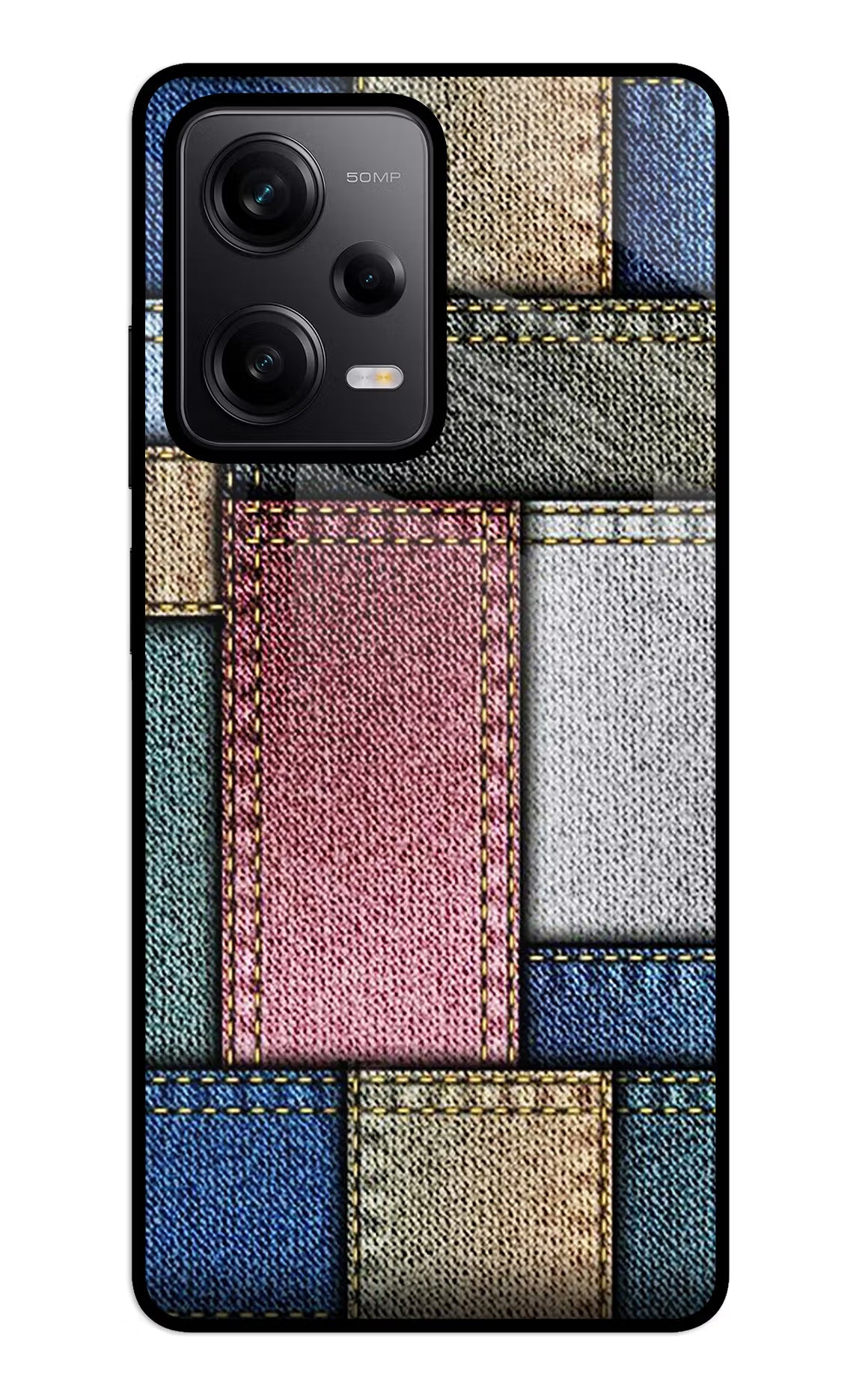 Multicolor Jeans Redmi Note 12 5G Glass Case