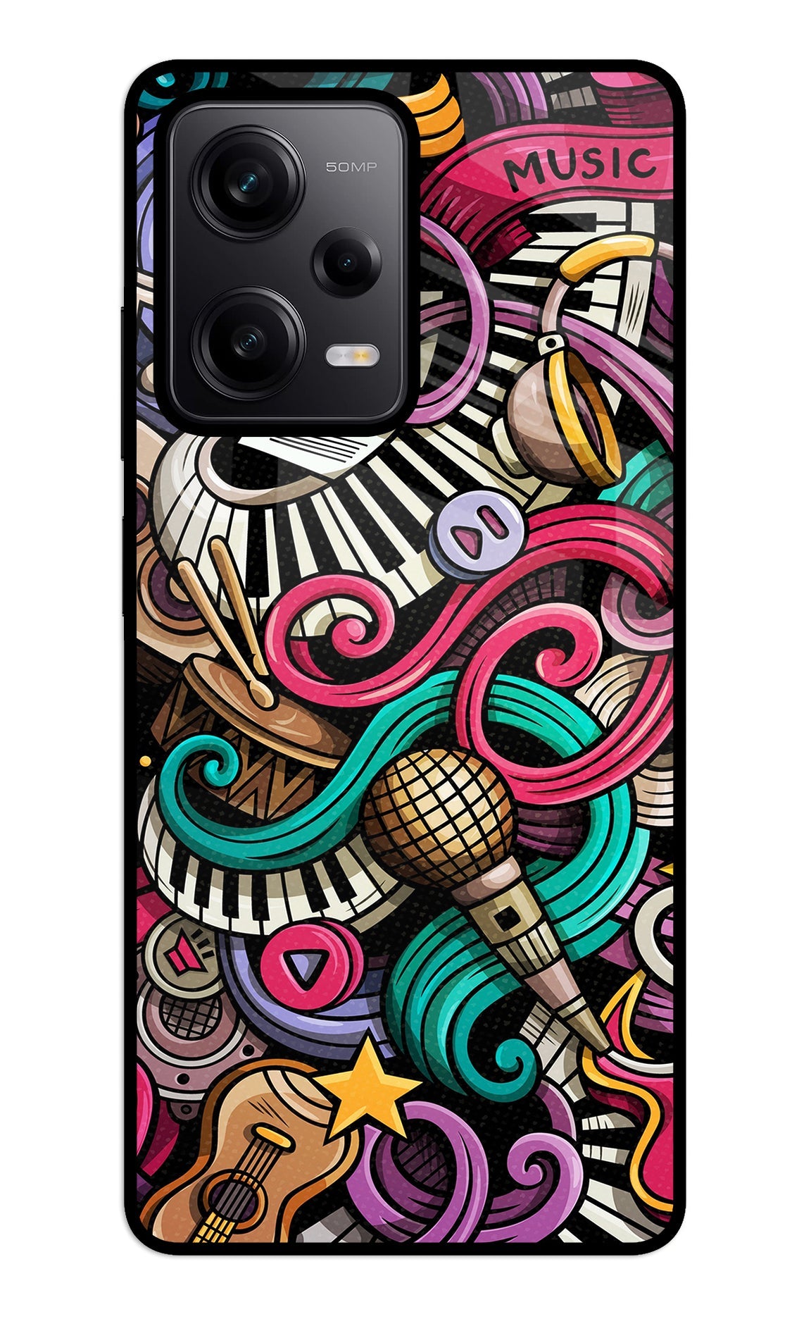 Music Abstract Redmi Note 12 5G Back Cover