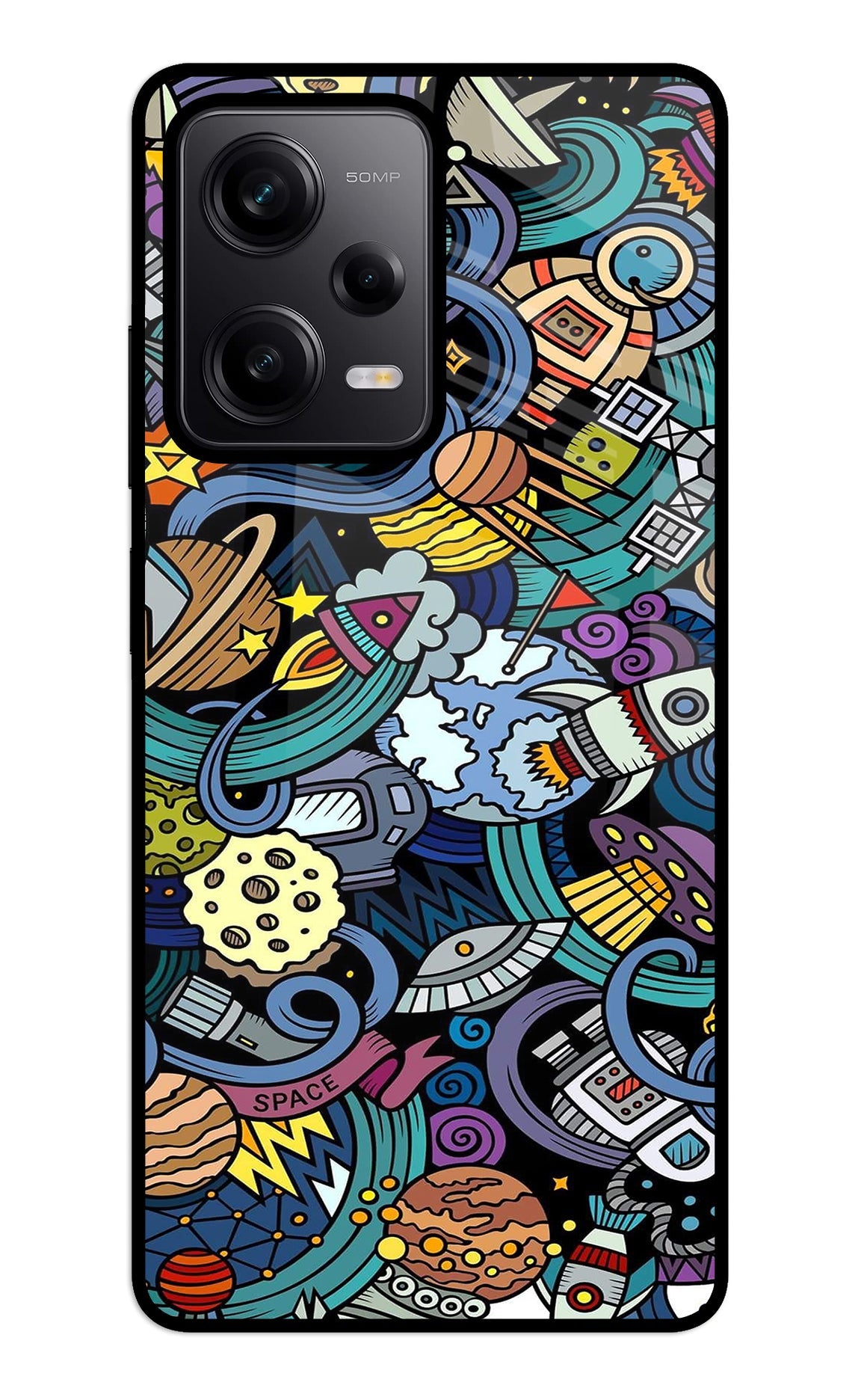 Space Abstract Redmi Note 12 5G Back Cover
