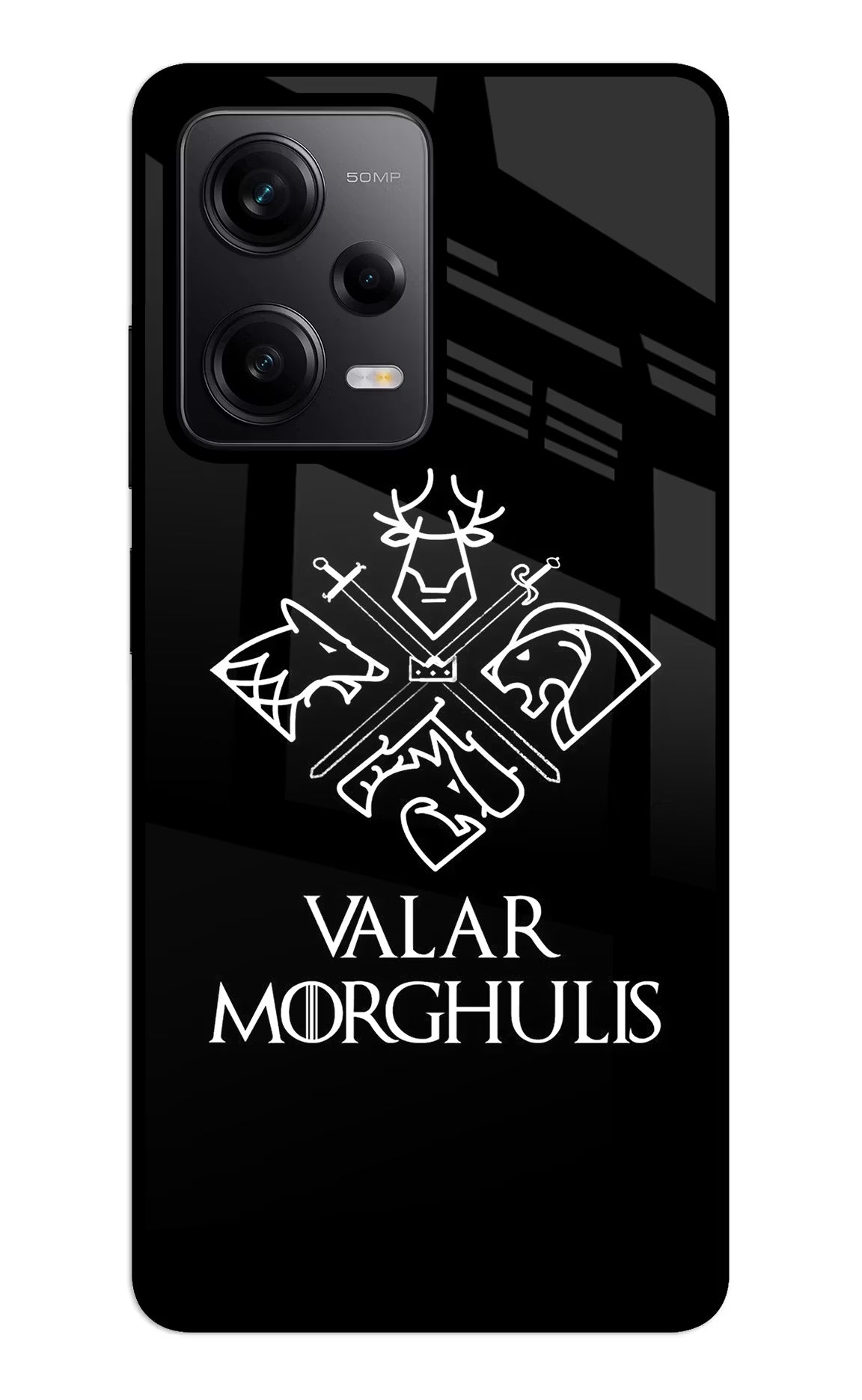 Valar Morghulis | Game Of Thrones Redmi Note 12 5G Glass Case Back Cover by Casekaro