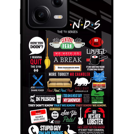 FRIENDS Redmi Note 12 5G Glass Case