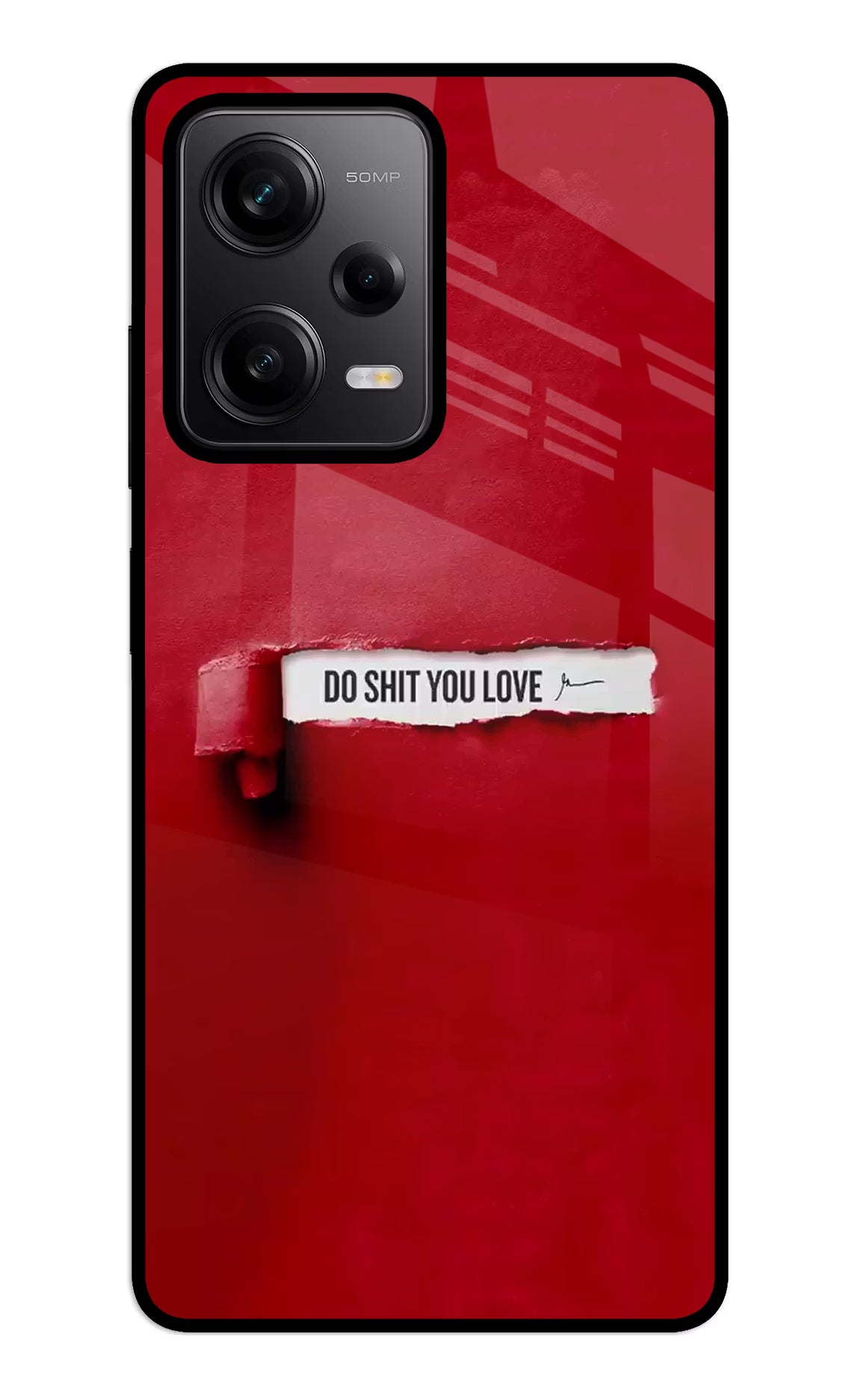 Do Shit You Love Redmi Note 12 5G Glass Case Back Cover by Casekaro
