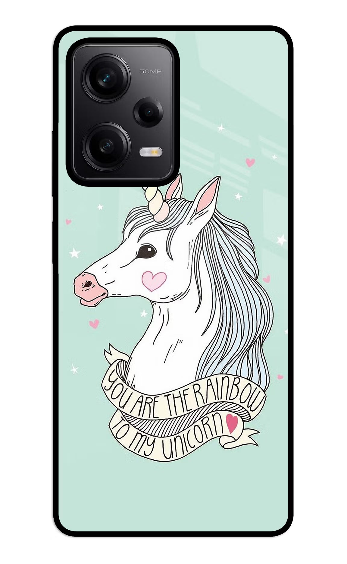 Unicorn Wallpaper Redmi Note 12 5G Glass Case Back Cover by Casekaro