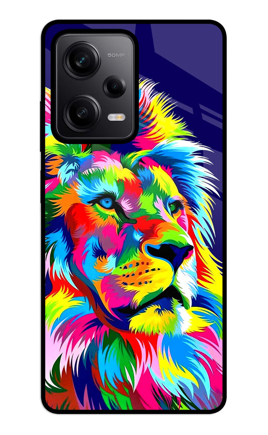 Vector Art Lion Redmi Note 12 5G Glass Case