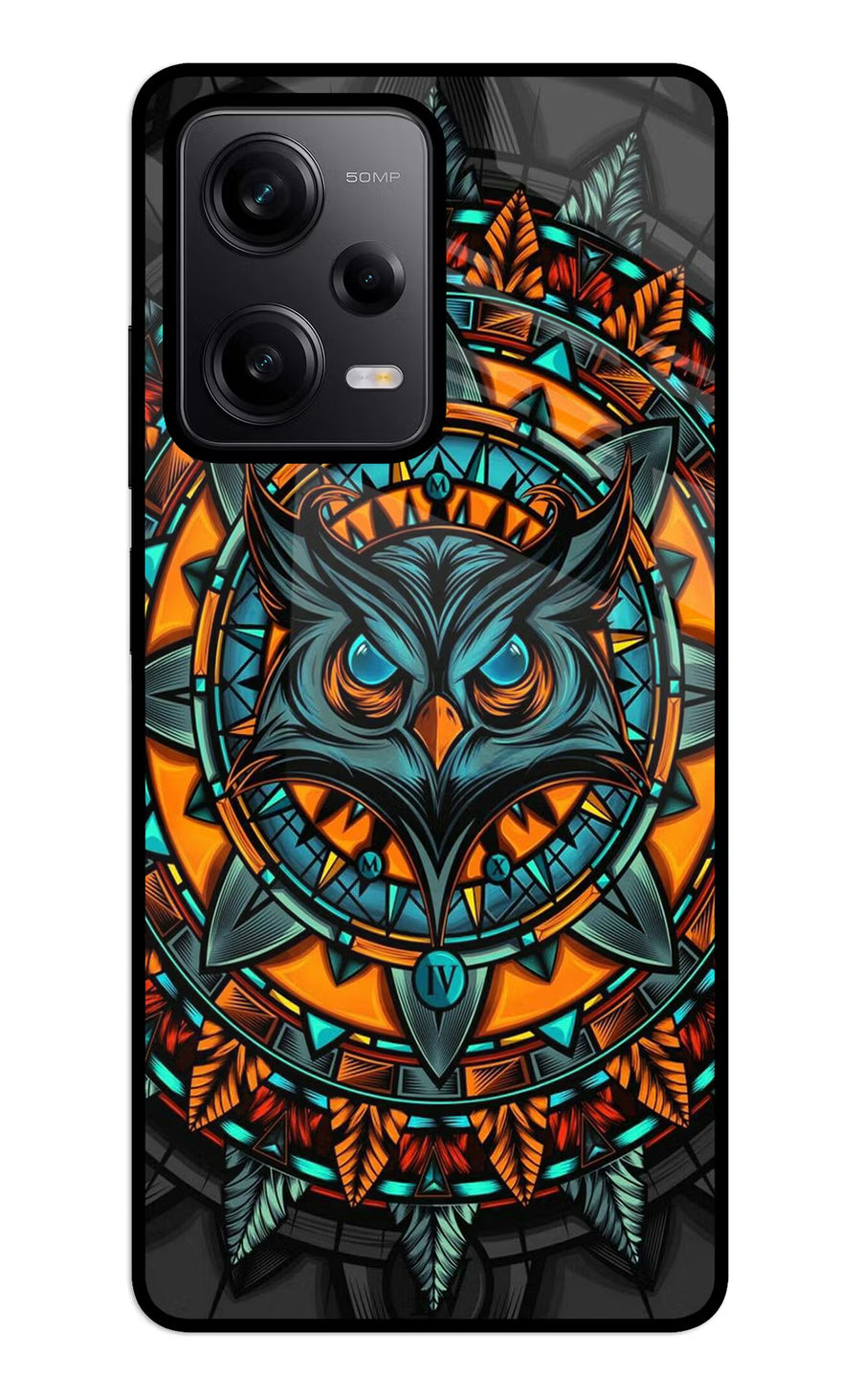 Angry Owl Art Redmi Note 12 5G Back Cover, Metal case