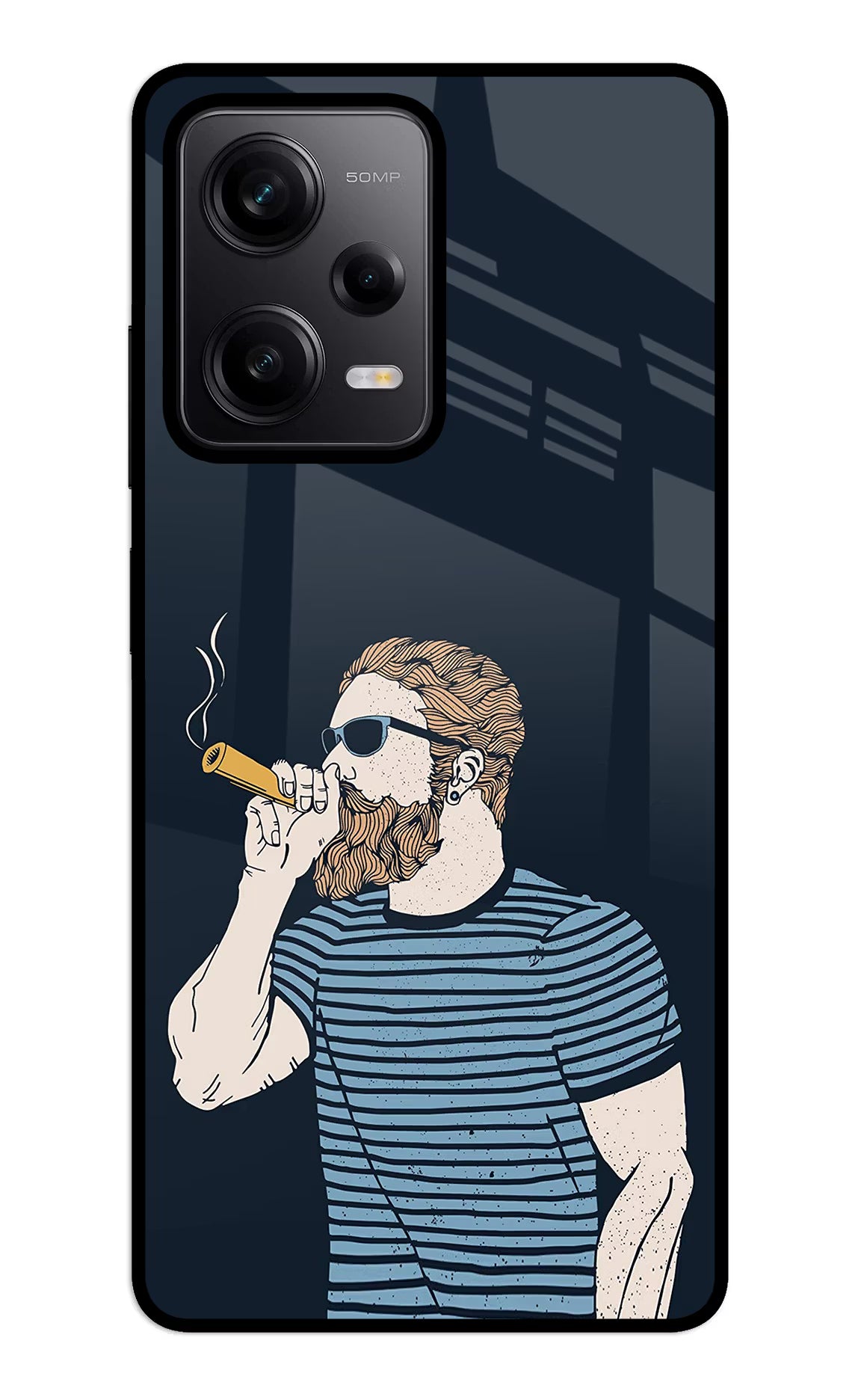 Smoking Redmi Note 12 5G Glass Case Back Cover by Casekaro