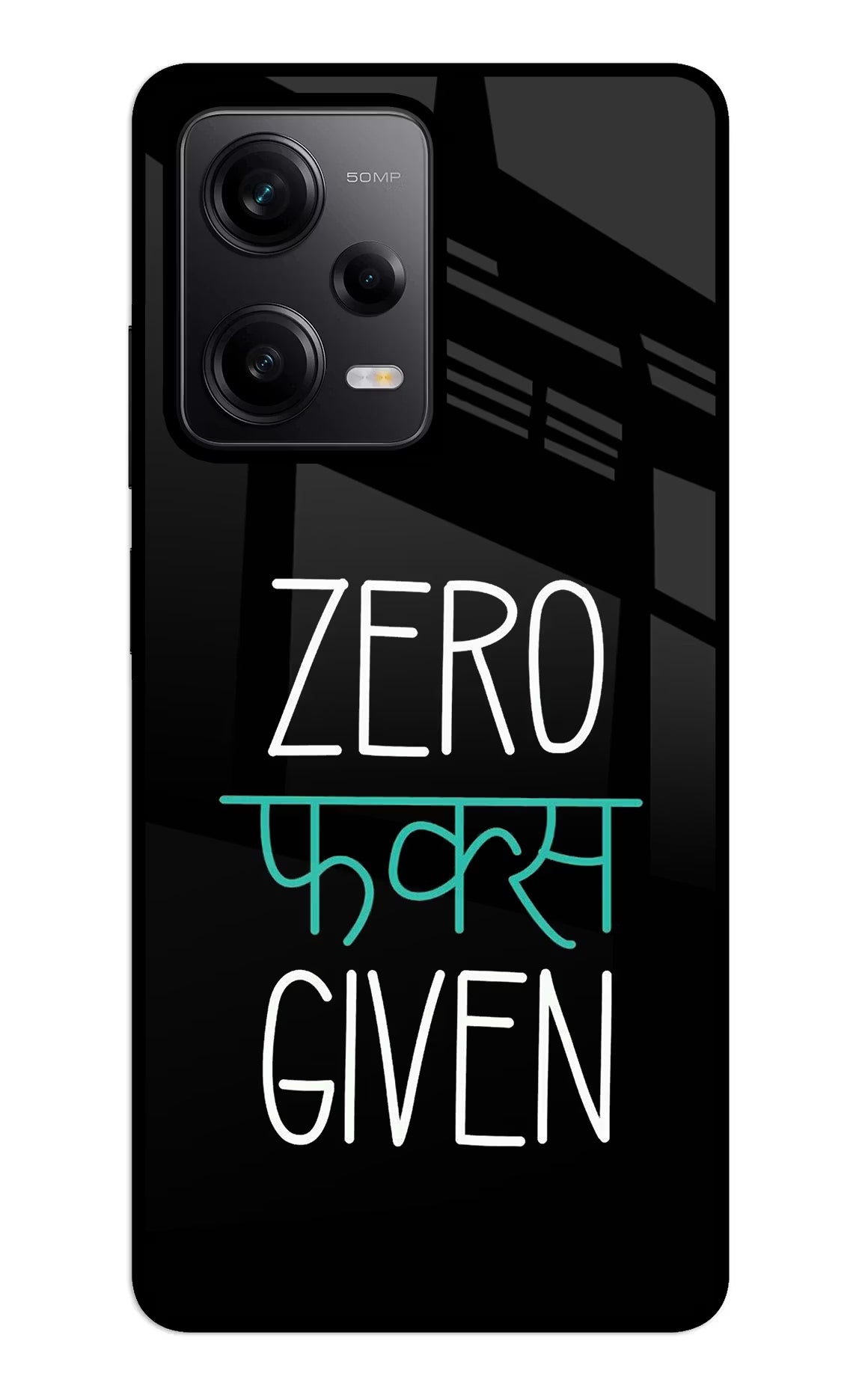 Zero Fucks Given Redmi Note 12 5G Glass Case Back Cover by Casekaro