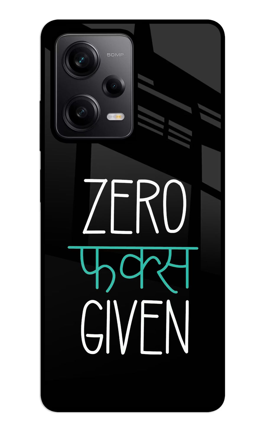 Zero Fucks Given Redmi Note 12 5G Back Cover, Metal case