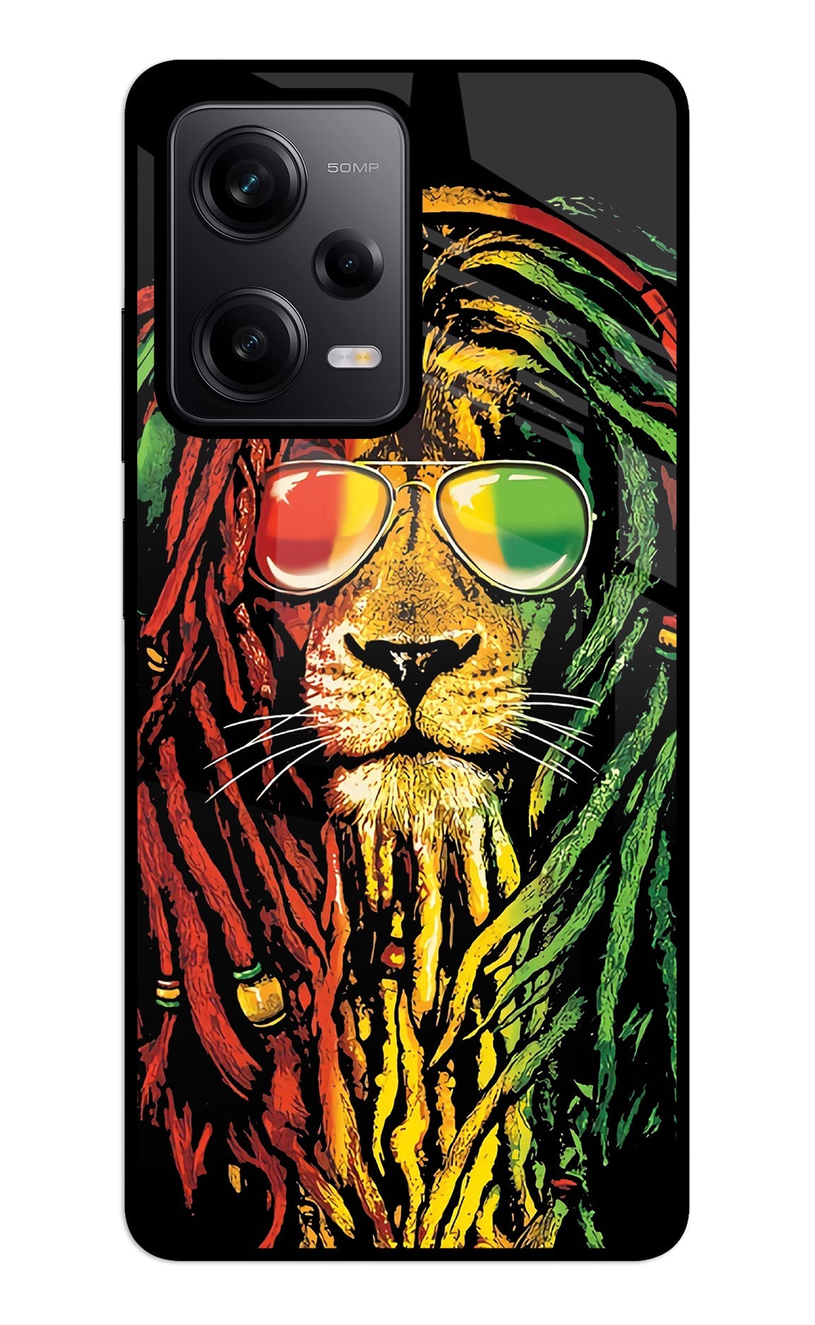 Rasta Lion Redmi Note 12 5G Glass Case